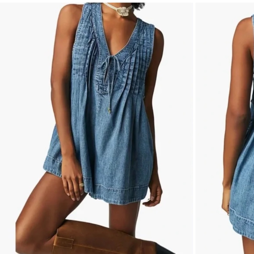 Free people denim romper